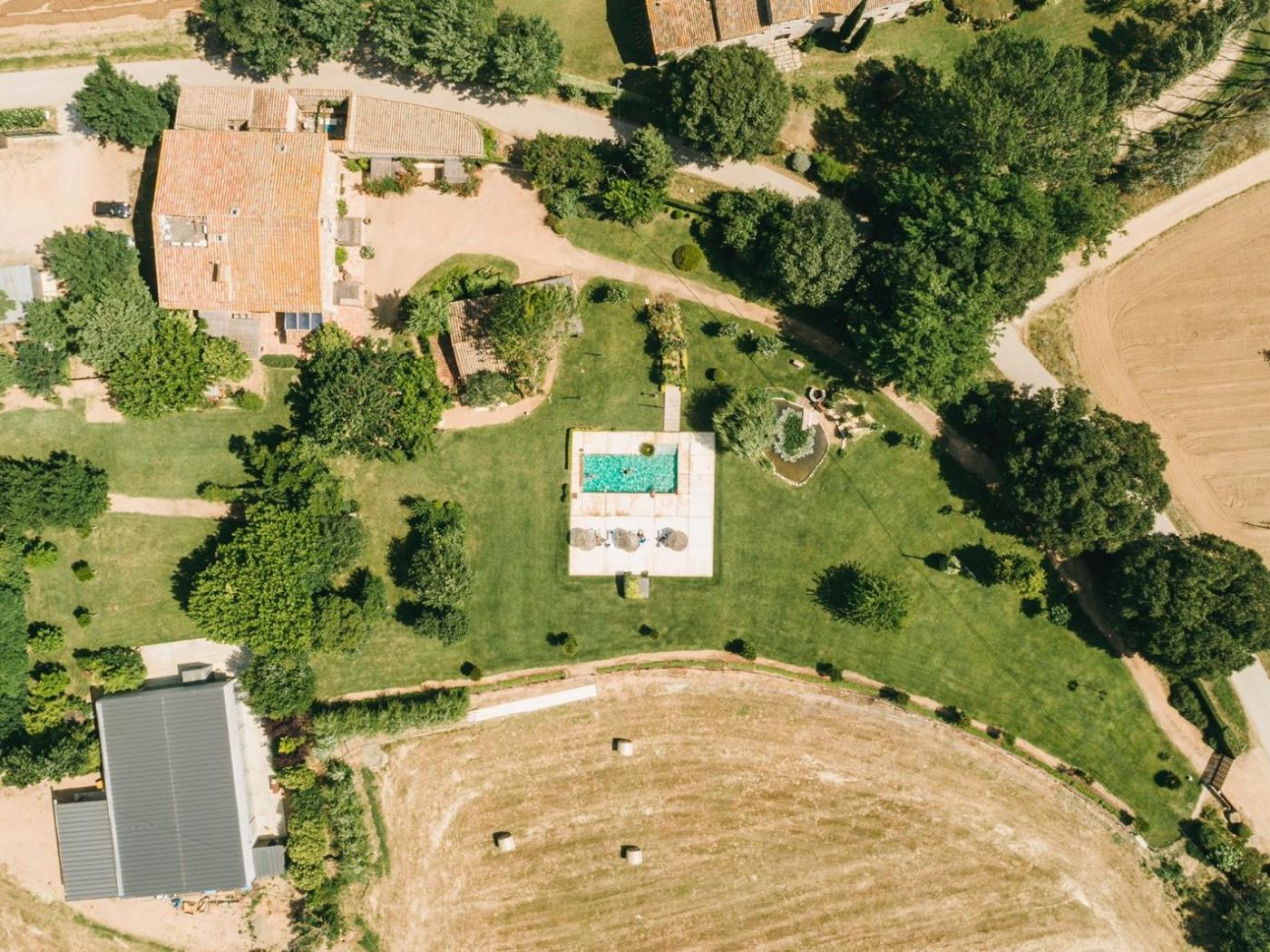 Vista aérea de la finca