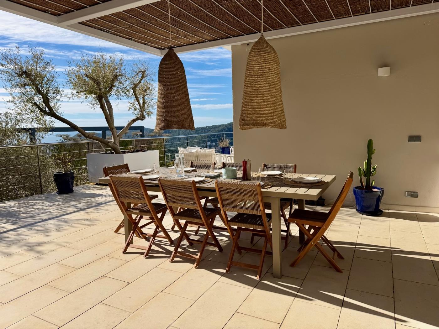 Private terrace sea views Tamariu villa