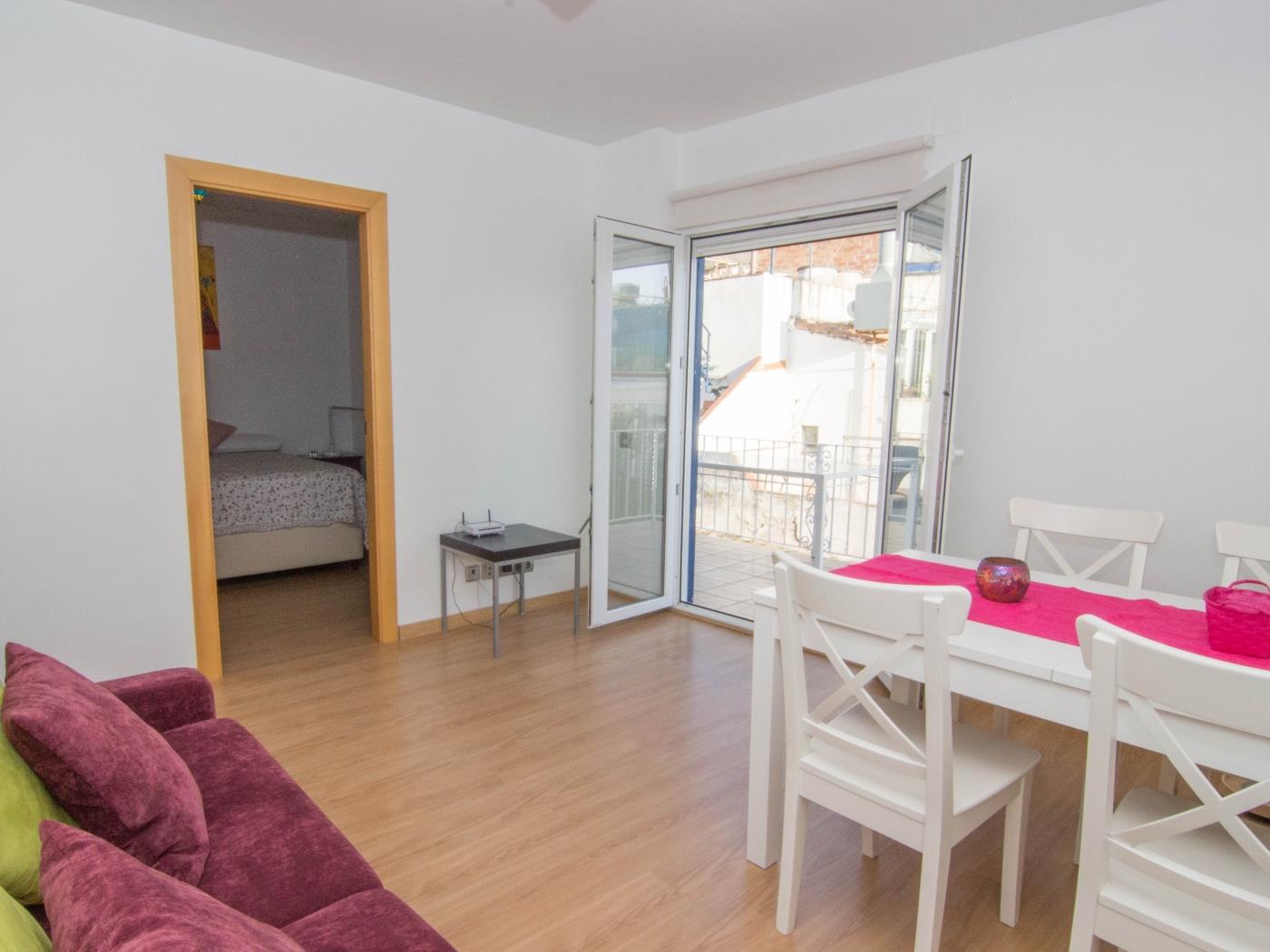 PURPLE ATTIC BY BLAUSITGES Penthouse with terrace, AC and WIFI in Sitges. in SITGES