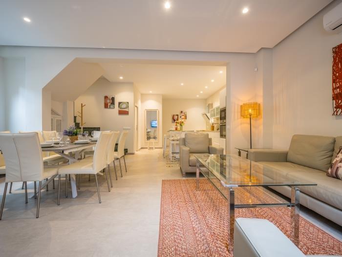 Solarium with street views and all the needed appliances for BBQ